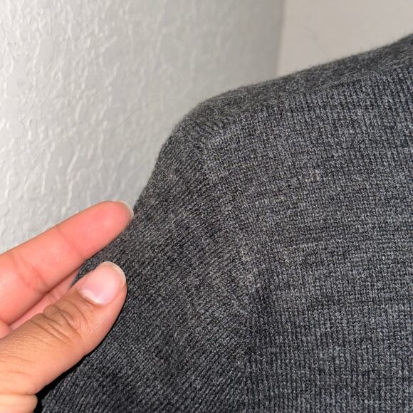 Croft & Borrow Gray & Lavender Purple Argyle Long Sleeve Pullover Sweater XL - Picture 5 of 10